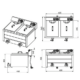 Frityr 2X8 Liter | 2X3KW | 230V-1fas | B620xD545xH405mm | Combisteel 7518.0205