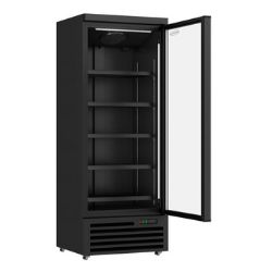 Kühlschrank mit Glastür schwarz | RECHTS | B750xT710xH1997mm | Combisteel JDE-600R BL | 7455.2242