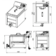 Frityr 1X8 Liter | 3KW-230V | B305xD545xH305mm | CombiSteel 7518.0200