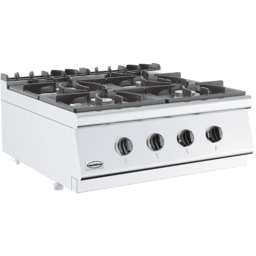 Gasskoketopp 4 bluss | 4x6,5kW | B800xD700xH300mm | Combisteel 7178.0205