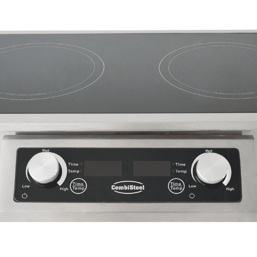 Induksjon topp | 2 soner | innebygg/mobil | 400V | B712xD382xH115 | Combisteel 7505.0020