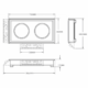 Induksjon topp | 2 soner | innebygg/mobil | 400V | B712xD382xH115 | Combisteel 7505.0020
