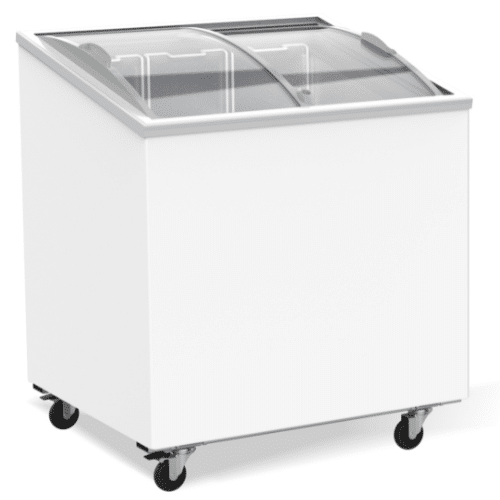 Isdisk med glass skyvedør 198 Liter | B767xD659xH879mm | Combisteel 7151.1000