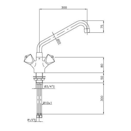 Blandebatteri | Combisteel 7212.0010