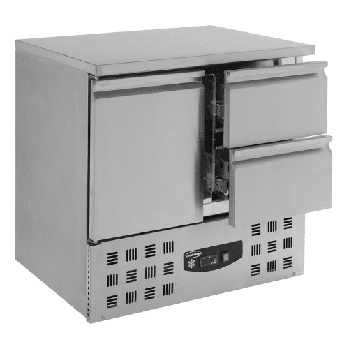 Kjølebenk 1 dør + 2 skuffer | 257 liter | B900xD700xH875mm | Combisteel 7950.0108