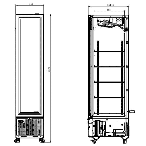 Getränkekühlschrank schwarz 348 Liter | Combisteel 7464.0210