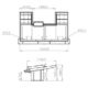 Fiskedisk 3,94m2 | B3050xD1760xH1088mm | Combisteel 7178.0915