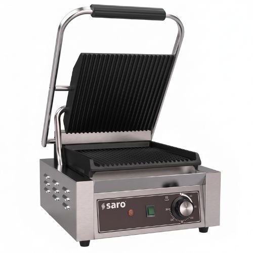 Saro Gastro Kontaktgrill 1 8 kW Modell PG 1 GG Edelstahl Gusseisen Tischgeraet 443-10001