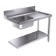 Zulauftisch Grundboden 1200 Rechts für 7280.0045-0046 | Combisteel 7106.0010
