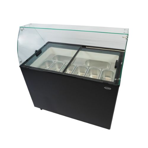 Speiseeisvitrine Java schwarz 8x5 Liter | Combisteel 7472.0129