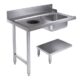 Zulauftisch grundboden mit abfallloch 1200 links für 7280.0045-0046 | Combisteel 7106.0015