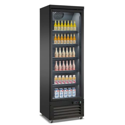 Kühlschrank 1 glastür schwarz | 450 Liter CEB-500R BL | Combisteel 7526.0100
