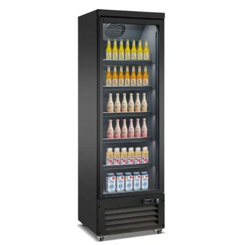 Combisteel Kühlschrank 1 glastür schwarz | 450 Liter CEB-500R BL - 7526.0100 - 7526.0100