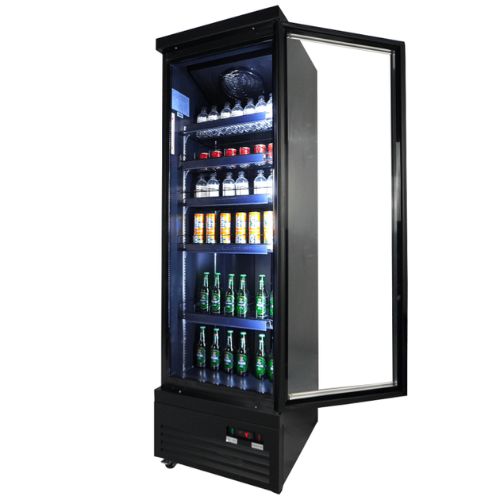 Kühlschrank 1 glastür schwarz | 450 Liter CEB-500R BL | Combisteel 7526.0100