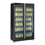Combisteel Kühlschrank 2 glastüren schwarz 760 liter - 7526.0010 - 7526.0010