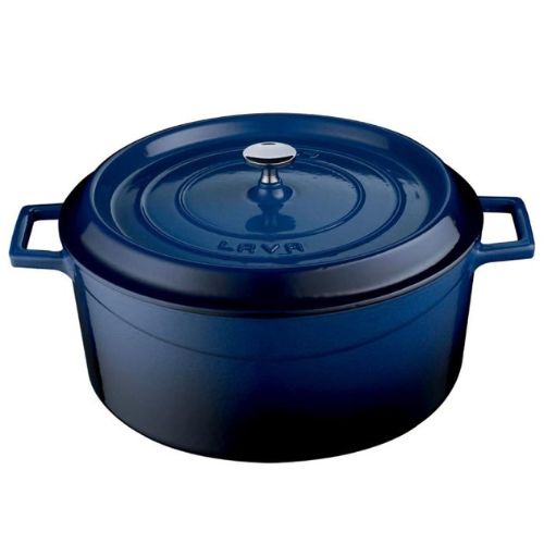 Lava gusseisen casserole ø28 BLAU - Combisteel 7013.2905