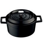 Lava gusseisen casserole Ø32 SCHWARZ - Combisteel 7013.2915 - 2068010