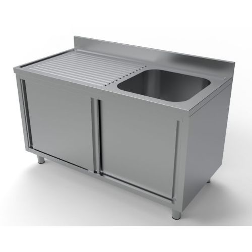 Spültisch schiebetüren 1 rechts 700x1400 - Combisteel 7333.0915