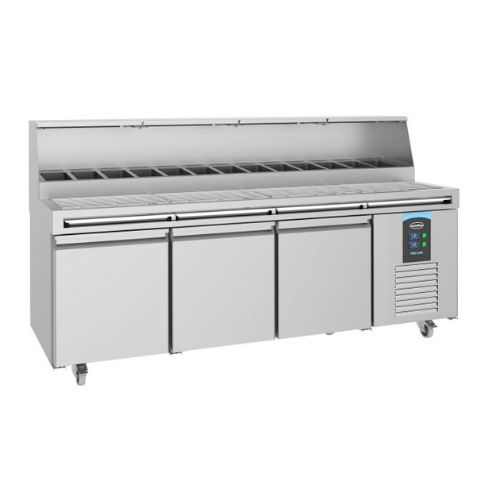 Combisteel  Pizzatisch 3 Türen 13x 1/3GN Behälter - 7489.5305 - 7489.5305