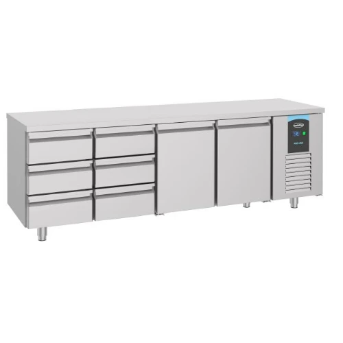 Combisteel Kühltisch 2 Türen 6 Schubladen - Energy Line 700 - B2330xT700xH850mm - 7489.5570 - 7489.5570