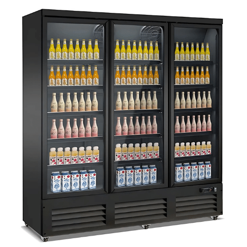 Fryser med 3 glassdører | 1500 liter | B1880xD705xH2020mm | Combisteel CEB-1600F BL | 7526.0130