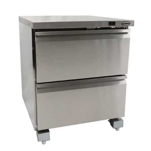Edelstahl Kühl-/Tiefkühlschrank umschaltbar 2 Schubladen | CombiSteel 7450.0265