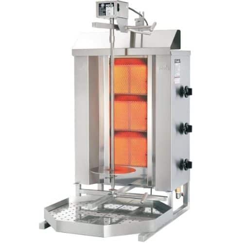 Potis Dönergrill / Gyrosgrill Erdgas GD3 - achteckige Fettwanne | POTIS GD3 | 280539