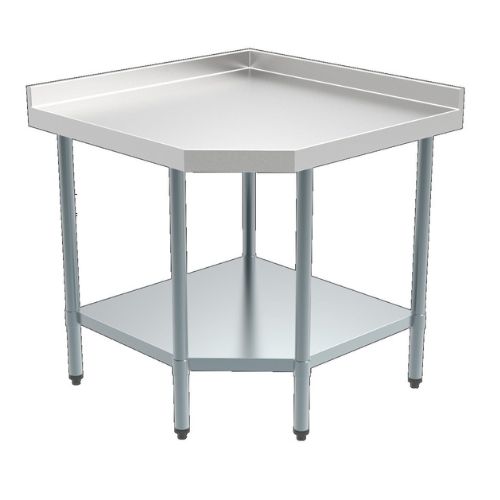Gjørnebord 900x900 | underhylle og rygg | Flattpakke | B900xD700xH850 | CombiSteel 7490.0020
