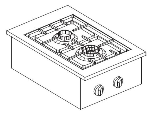 GAS RANGE 2 BU. 9KW