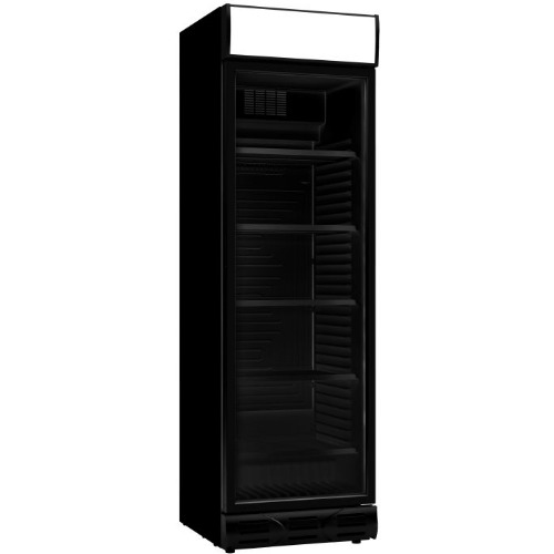 CombiSteel Gastro Kühlschrank 382 liter - 1 glastür schwarz - 7464.0090 - 7464.0090
