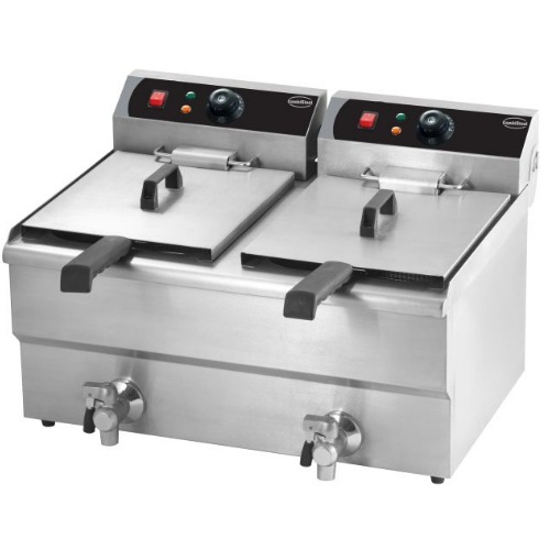 Combisteel Elektrische Tischfritteuse 2x10 Liter – 2x3,3 kW – 230V – 7455.1007 - 7455.1007