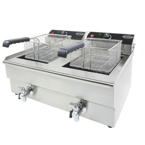 Combisteel Elektrische Tischfritteuse 2x10 Liter – 2x3,3 kW – 230V – 7455.1007 - 7455.1007