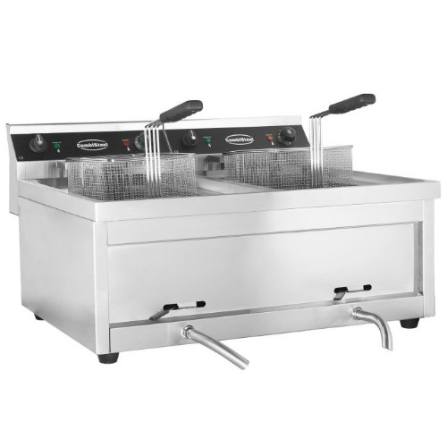 Combisteel Elektro Tischfritteuse 2x12 Liter – 2x6 kW – 400V – 7455.0940 - 7455.0940