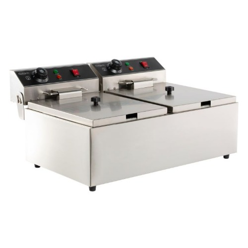 Combisteel Gastro Elektro Tischfritteuse 2x6 Liter – 2x3,3 kW – 230V – 7455.1008 - 7455.1008