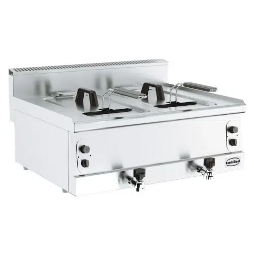 Combisteel Gastro Friteuse gas 2x8 liter - B800xT600xH300mm - 7178.0085 - 7178.0085
