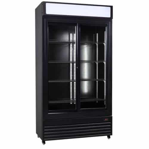 Kühlschrank mit schiebeglastüren BEZ-780 SL SCHWARZ | Combisteel 7455.1398