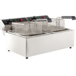 Elektro tischfriteuse 2x6 liter | Combisteel 7455.1008