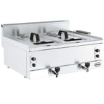 Base 600 friteuse gas 2x8l - 800mm breite | Combisteel 7178.0085