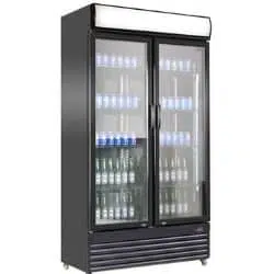 Combisteel 7Kühlschrank 2 glastüren 780 liter - BEZ-780 GD SCHWARZ - 7455.1394 - 7455.1394