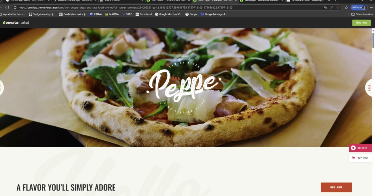 webdesign Pizza
