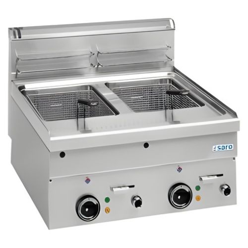 Saro Gastro Elektro Fritteuse doppelt 10+10 Liter - Auftisch - 600 Line - EF66 - 504-1205