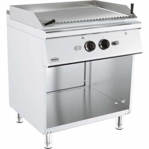 Gas-Lavasteingrill mit Untertisch 18kW | B800xT900xH900mm | Combisteel 7178.3070