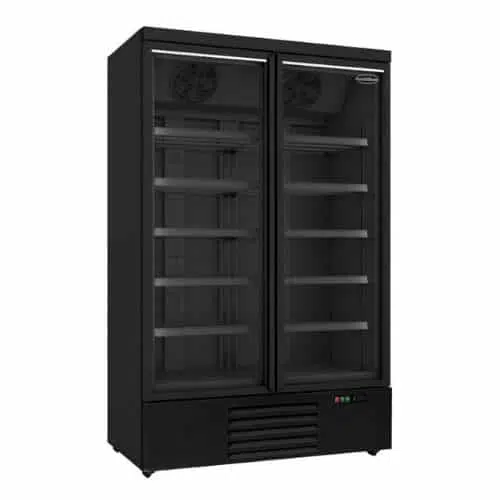 Combisteel Tiefkühlschrank 2 Glastüren schwarz JDE-1000F BL - 7455.2245 - 7455.2245