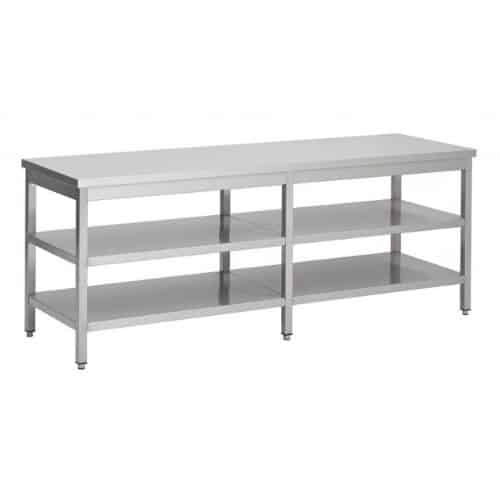 600 Arbeitstisch 2 Regalböden 2800 | Combisteel 7812.0284