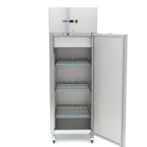 Maxima Gastro Gefrierschrank - 600 liter - 3 Einstellbare Regale 2/1 GN - Rostfreier Stahl - auf Rädern - B680xT810xH2010mm - 09400007 - 09400007