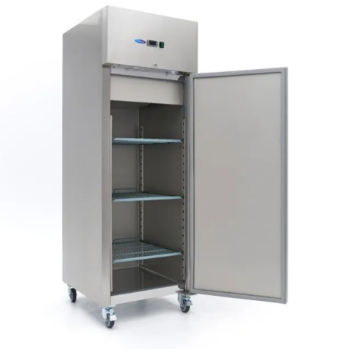 Maxima Gastro Kühlschrank - 600 liter- 3 Einstellbare Regale (2/1 GN) - Rostfreier Stahl - auf Rädern - 09400003 - 09400003