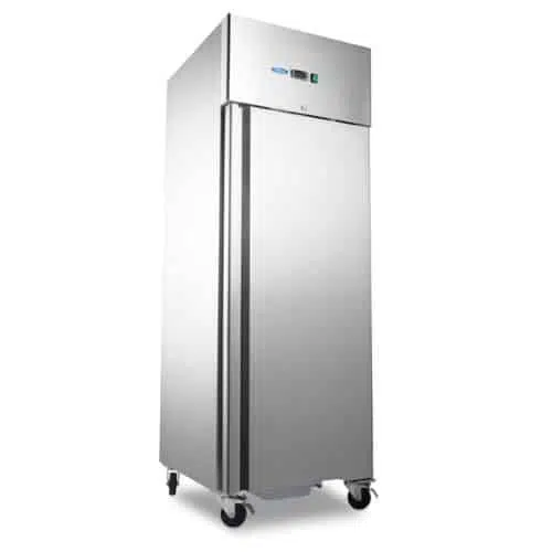 Maxima Gastro Kühlschrank - 600 liter- 3 Einstellbare Regale (2/1 GN) - Rostfreier Stahl - auf Rädern - 09400003 - 09400003