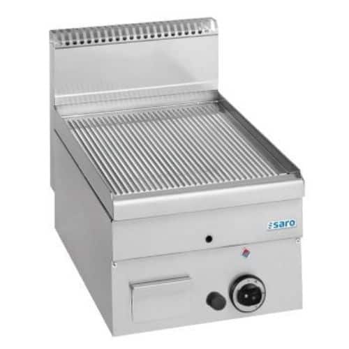 Gasgrillplatte, gerillt, Auftisch, 400x600, GFT46R | Saro 504-1130