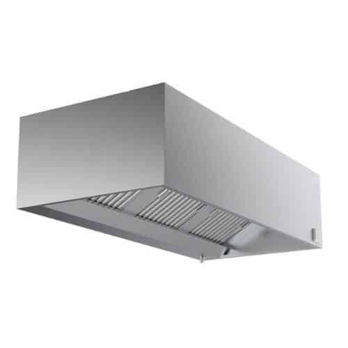 Wandmontierte Lüftungshaube + MOTOR | KASTENMODELL | B3000xD950xH520mm | Combisteel 7333.0785