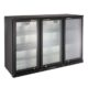 Barkühlschrank ECO 350 mit Klapptüren schwarz, LED Beleuchtung, unterbaubar | GastroHero GH-BKS-350KT
